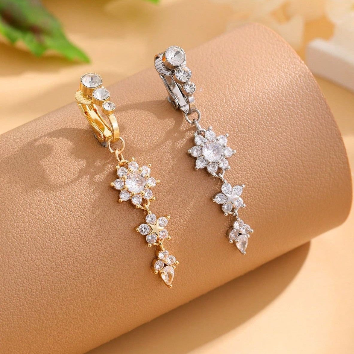 Round Zircon Navel Piercing Jewelry For Body Piercing