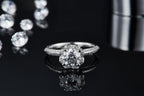 A 1-carat Luxurious And Fashionable Light Luxury Trend Jewelry Silver Ring For Men And Women, Set With Top-quality Moissanite, Made Of S925 Silver-plated Platinum Material.