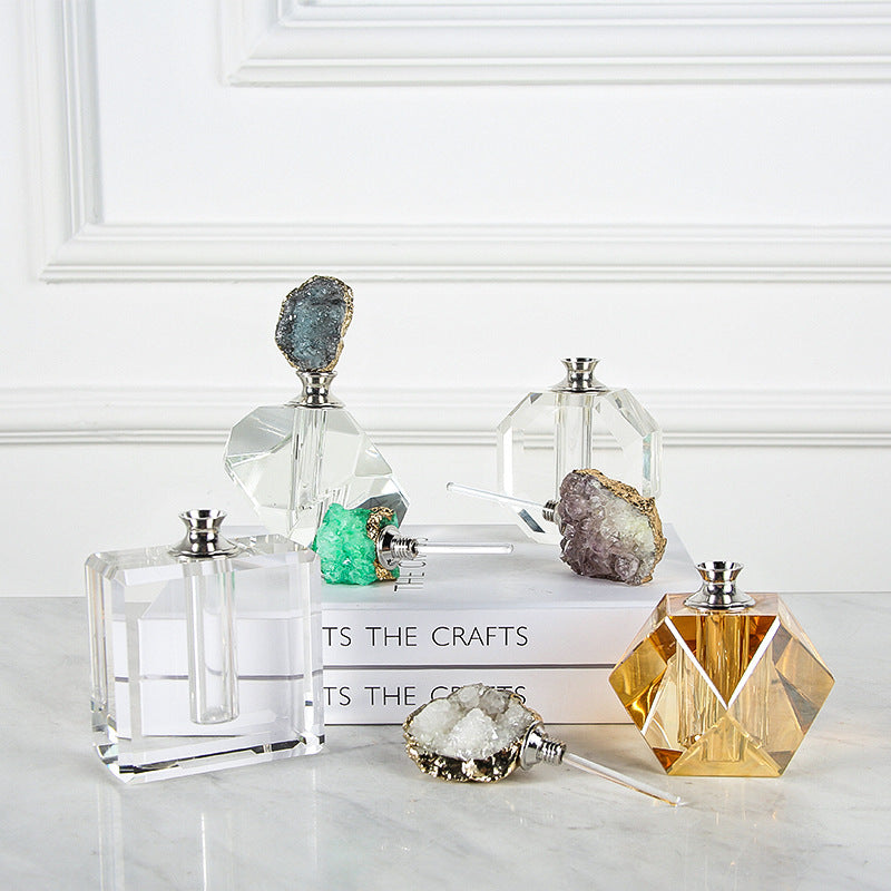 Fashion Electroplating Light Luxury Agate Perfume Bottle
