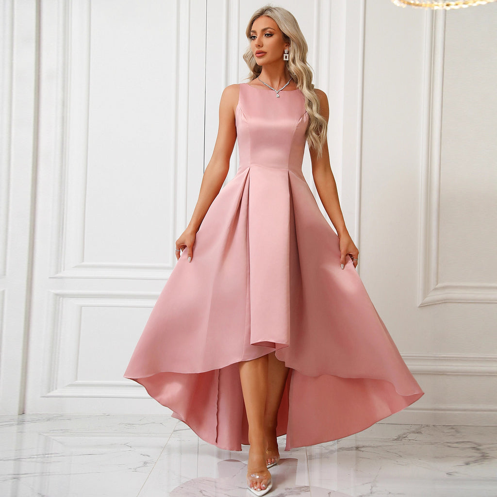 Elegant Socialite Sleeveless Maxi-Skirt Princess-Like Slim-Fit Dress