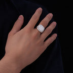 Engraved With Top-quality Moissanite, This Luxurious And Fashionable Minimalist Jewelry Set Features Exquisite Silver Accessories For Men. Made Of S925 Silver With Electroplated Platinum.