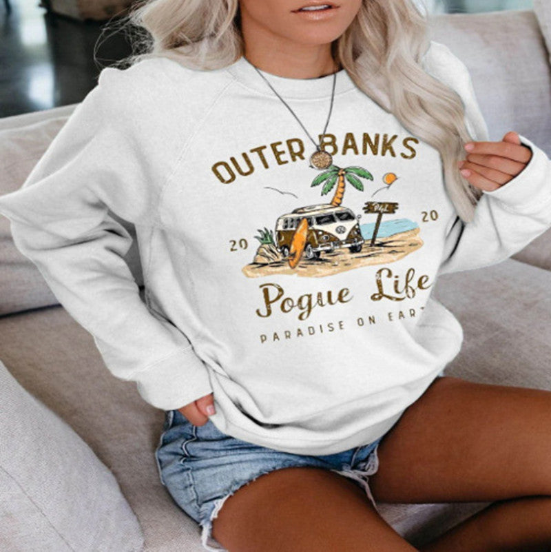 Women's Loose Round Neck Long Sleeve Sweater