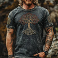Summer Men's Linen Short Sleeve Loose Casual Sweatshirt