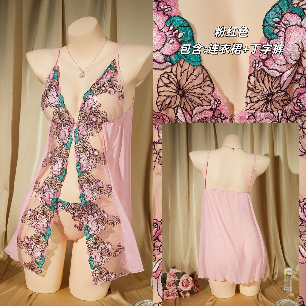 Embroidered Floral Lace Sexy Lingerie Camisole Pajamas Factory