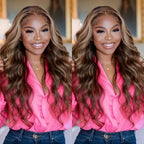 Front Lace Wig Medium Large Wave Long Curly Hair Full-head Wig Style