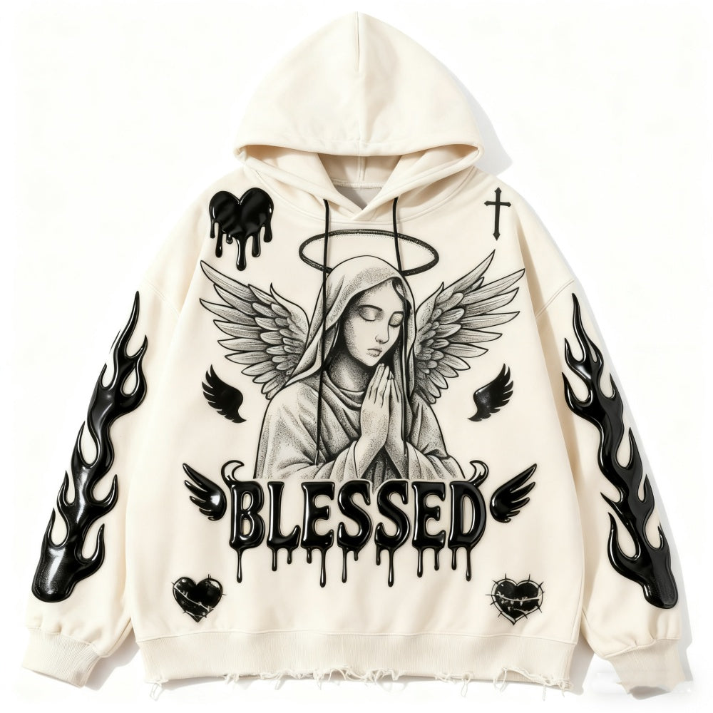Men's Printed Hoodie Loose Sweatshirt