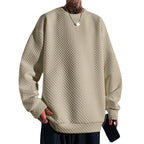 Trendy Small Square Round Neck Casual Loose Knit Long Sleeve Top
