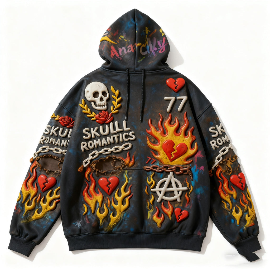 Fashion Casual Printed Polyester Sweater