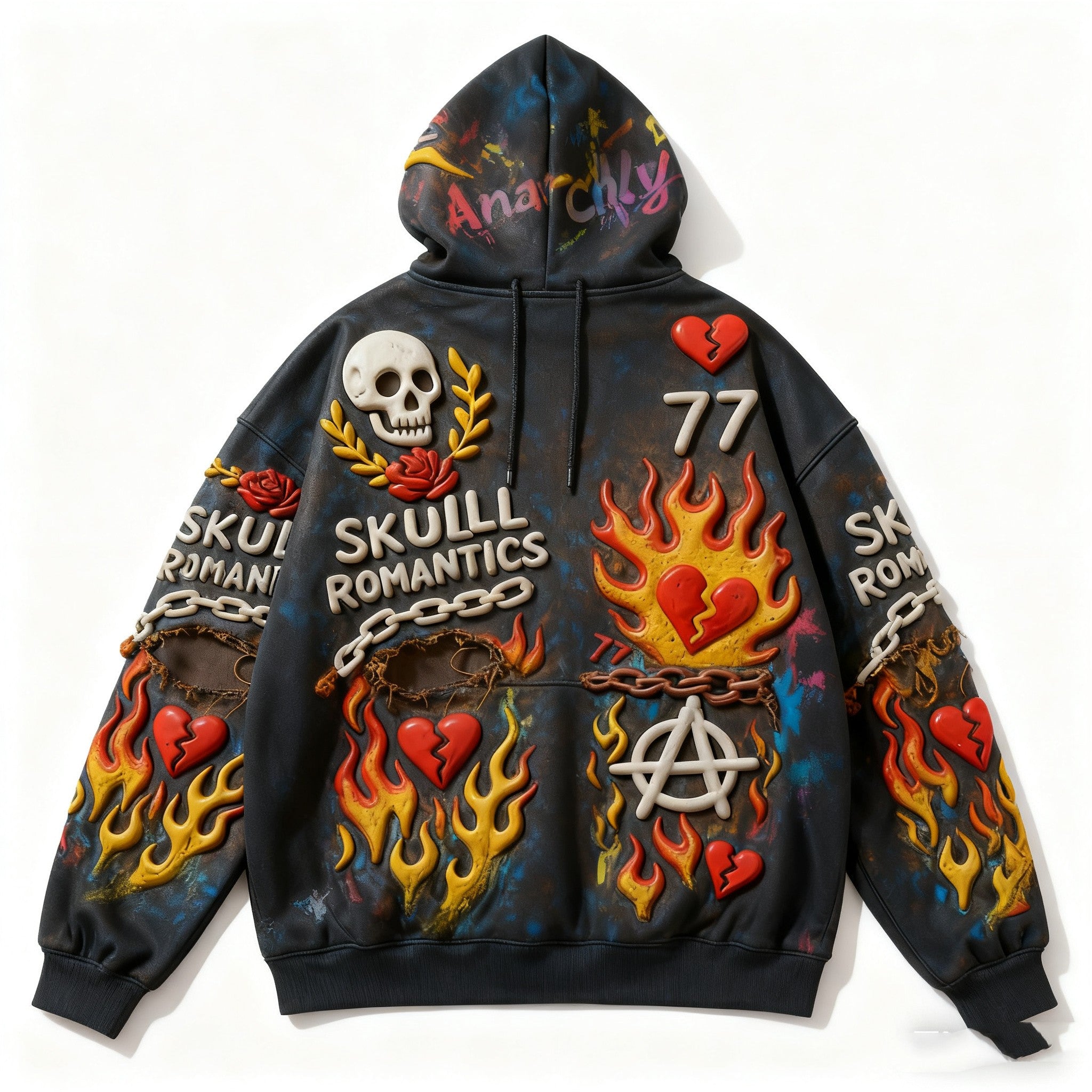 Fashion Casual Printed Polyester Sweater