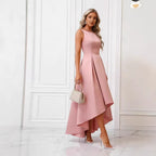 Elegant Socialite Sleeveless Maxi-Skirt Princess-Like Slim-Fit Dress