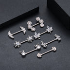 Zircon Nipple Ring Adhesive Nail Grease Piercing Jewelry