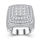 Engraved With Top-quality Moissanite, This Luxurious And Fashionable Minimalist Jewelry Set Features Exquisite Silver Accessories For Men. Made Of S925 Silver With Electroplated Platinum.