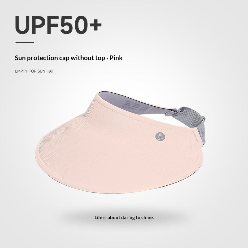 Wide-brimmed Brimless Sun Hat For Women UV-protective And Breathable