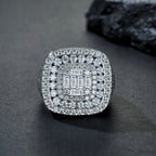 Engraved With Top-quality Moissanite, This Luxurious And Fashionable Minimalist Jewelry Set Features Exquisite Silver Accessories For Men. Made Of S925 Silver With Electroplated Platinum.