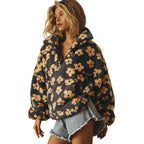 Fleece Flower Womens Hoodie