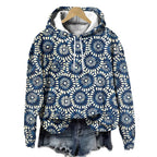 Stylish Floral-patterned Loose-fitting Designer Hoodie For Fall