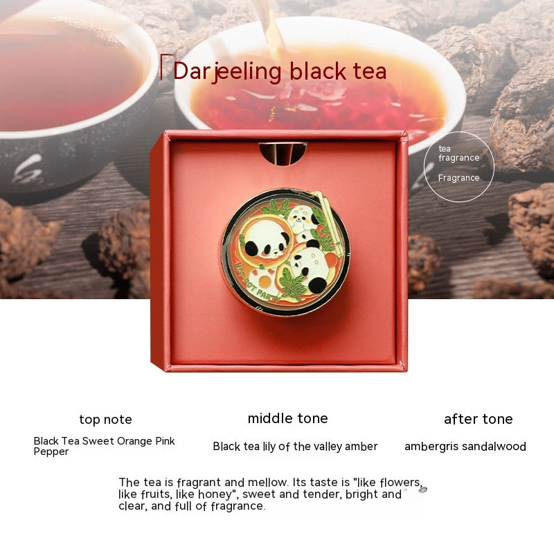 Panda Hot Pot Car Fragrance Outlet Perfume Decoration