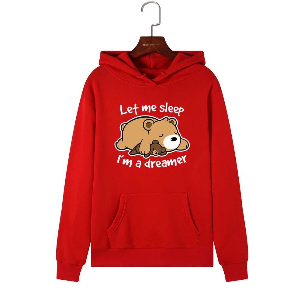 European And American Women's Hooded Long Sleeved Velvet Sweater