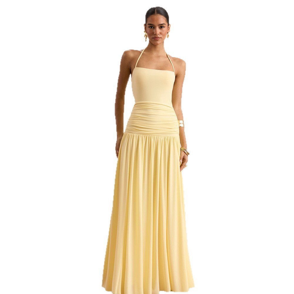 Strap Waist-Cinching Slimming Ruched Dress For Women