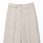 Fashionable, Versatile Structured Wide-leg Pants