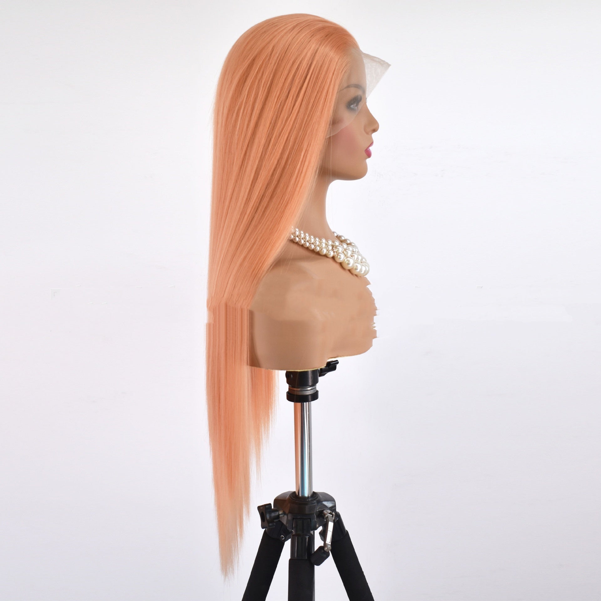 Hand Crocheting Wig Front Lace Long Straight Wig Sheath