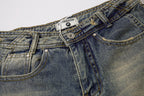 Fashion Denim Straight Mopping Pants Men