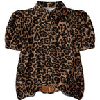 Elegant Leopard-Print Blouse For Women