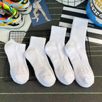 SpringAutumn Solid Color Versatile Mid-Calf Womens Socks