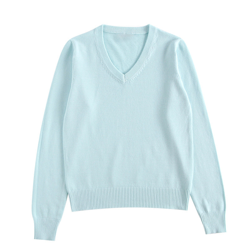 School-supplied Dark Gray Long-sleeve Knit Top