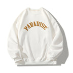Letter Print Sweatshirt Round Neck Pullover Bottoming Shirt