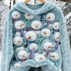 New Christmas Cute Pet Series Crewneck Hoodie With Printed Designs