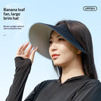 Wide-brimmed Brimless Sun Hat For Women UV-protective And Breathable