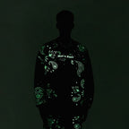 Luminous Cashew Flower Print Polar Fleece Hoodie