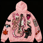 Fashion Casual Printed Polyester Sweater