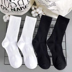 SpringAutumn Solid Color Versatile Mid-Calf Womens Socks