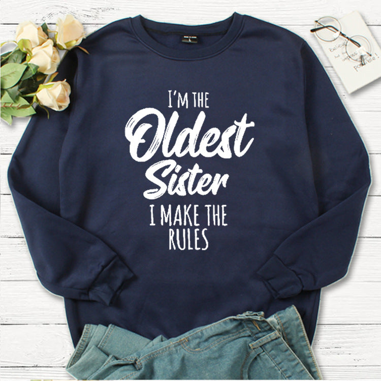 Letter Pattern Men's Women's Pullover