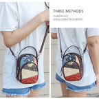 Women's Handbag Leather Stitching Bag
