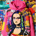 Fashion Casual Printed Polyester Sweater