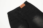 Fashion Denim Ripped Straight Pants Men