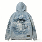 Printed Long-Sleeve Hoodie Casual Mens Sweatshirt