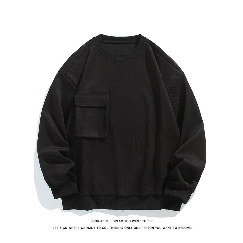 Crew-neck Pullover Sweatshirt Plus-size Casual Sport Top