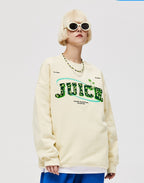 Polar Fleece Leopard Toothbrush Embroidered Hoodie Color Bump Letter Pullover Top