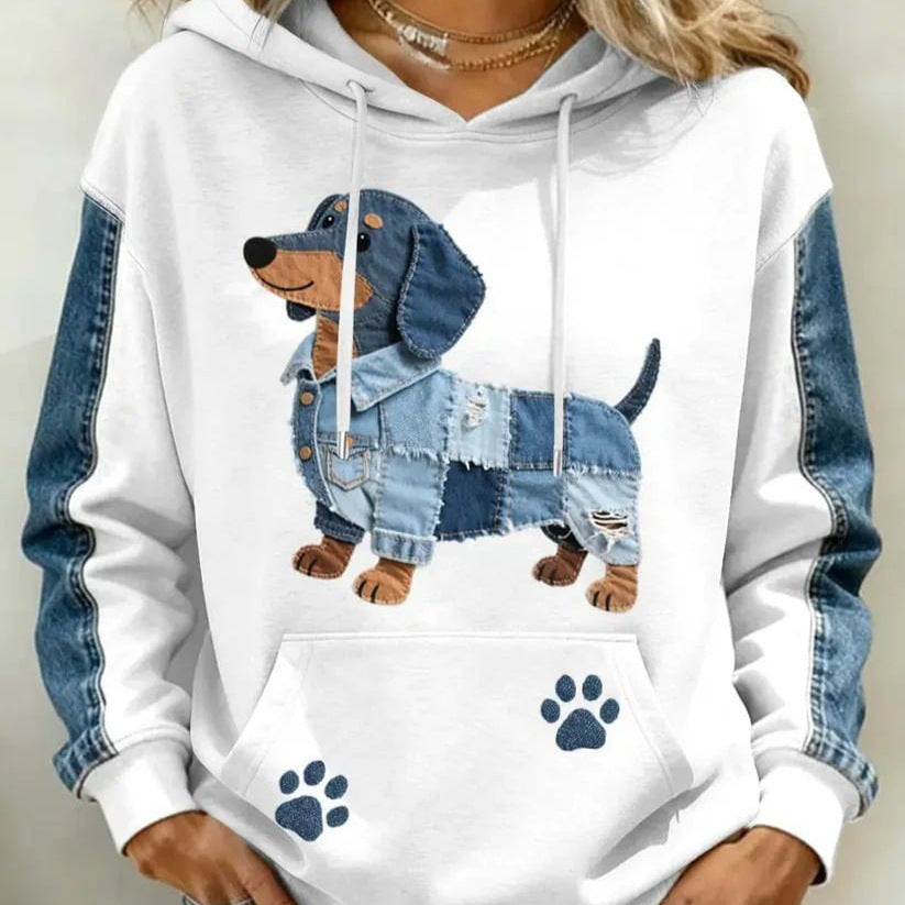 Women's Casual 3D Digital Animal Print Hoodie
