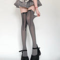 Spring Summer Thin Gray Over-the-Knee High Socks, Ballet Style Sweet Lolita Sheer Socks For Girls, Slouch Socks