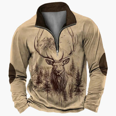 Men's Casual StandUp Collar Half Zip Pullover Sweater
