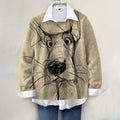 Womens Printed Raglan Long-Sleeve Sweatshirt Casual Pullover Top