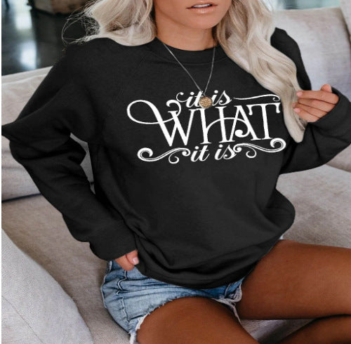 Women's Loose Round Neck Long Sleeve Sweater