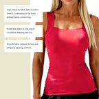 Square-neck Chest-padded Base Shirt For Women