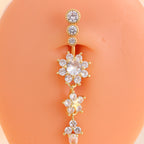 Round Zircon Navel Piercing Jewelry For Body Piercing