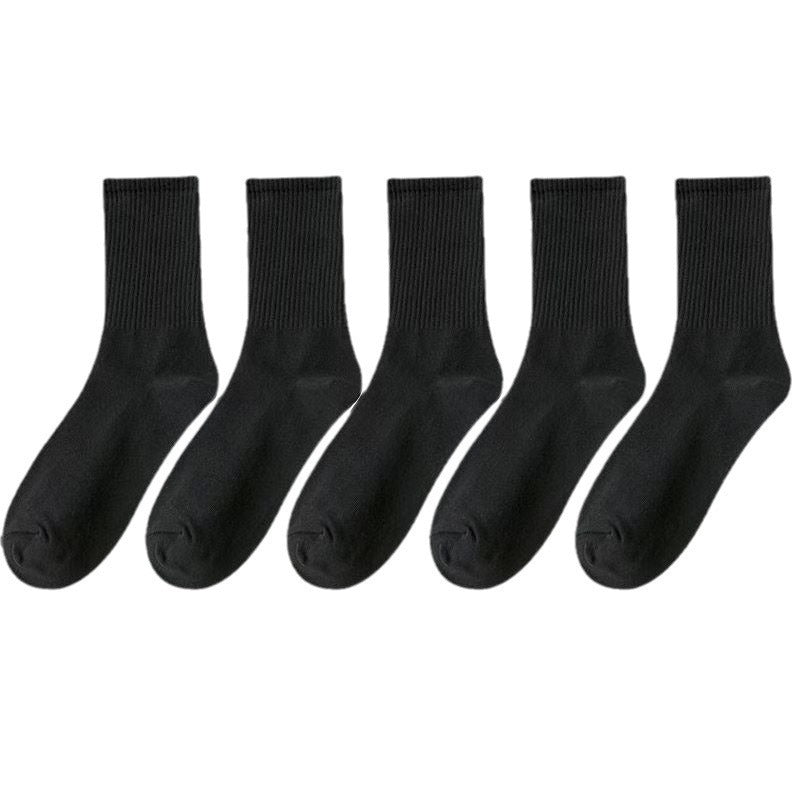SpringAutumn Solid Color Versatile Mid-Calf Womens Socks
